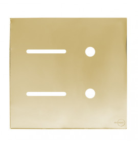Placa p/ 2 Interruptores + 2 Furos 4x4 - Novara Glass Dourado